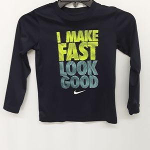 T-shirt they NIKE Tee ...blue long sleeve Size 6